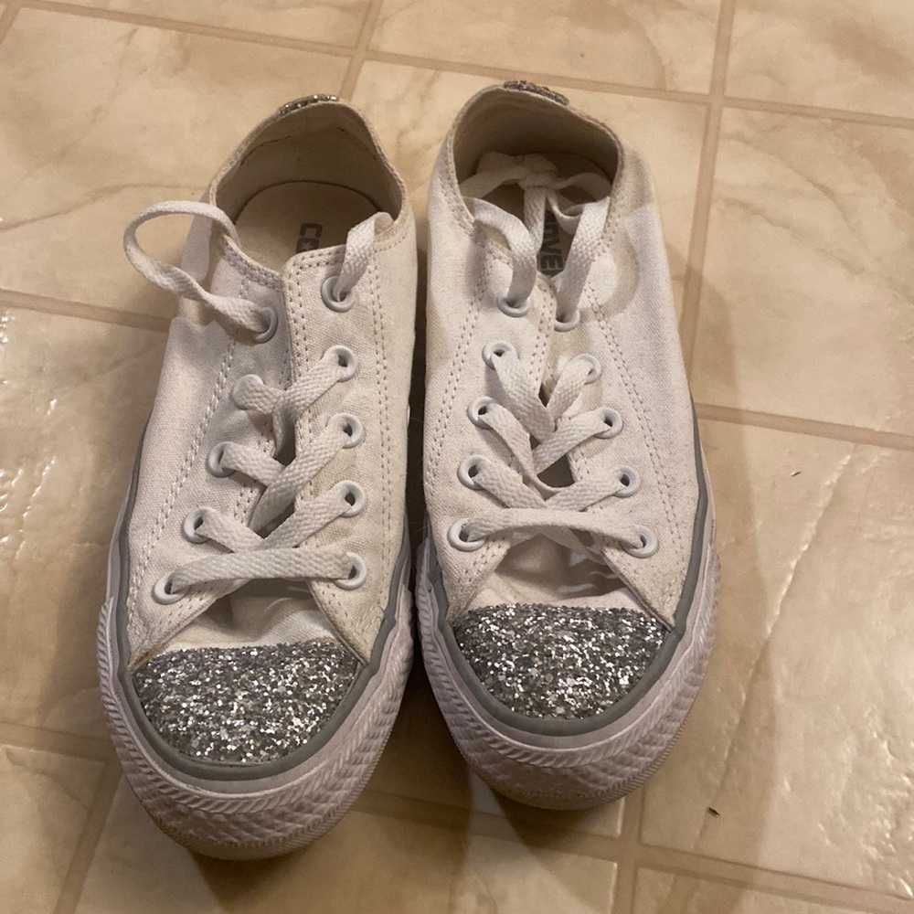 Sparkle Toe White Converse